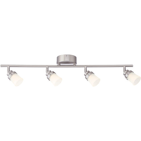 EnviroLite 4 Light 120 Brushed Nickel Track Kit Ceiling Light in 1900, Straight Bar