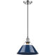 Yep Orwell 1 Light 14 inch Pewter Pendant Ceiling Light in Navy, Large