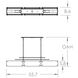Urban Loft LED Burnished Bronze Linear Pendant Ceiling Light in Bronze Granite, 2700K LED, Parallel