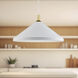 Dorothy Pendant Ceiling Light in White with Gold Detail