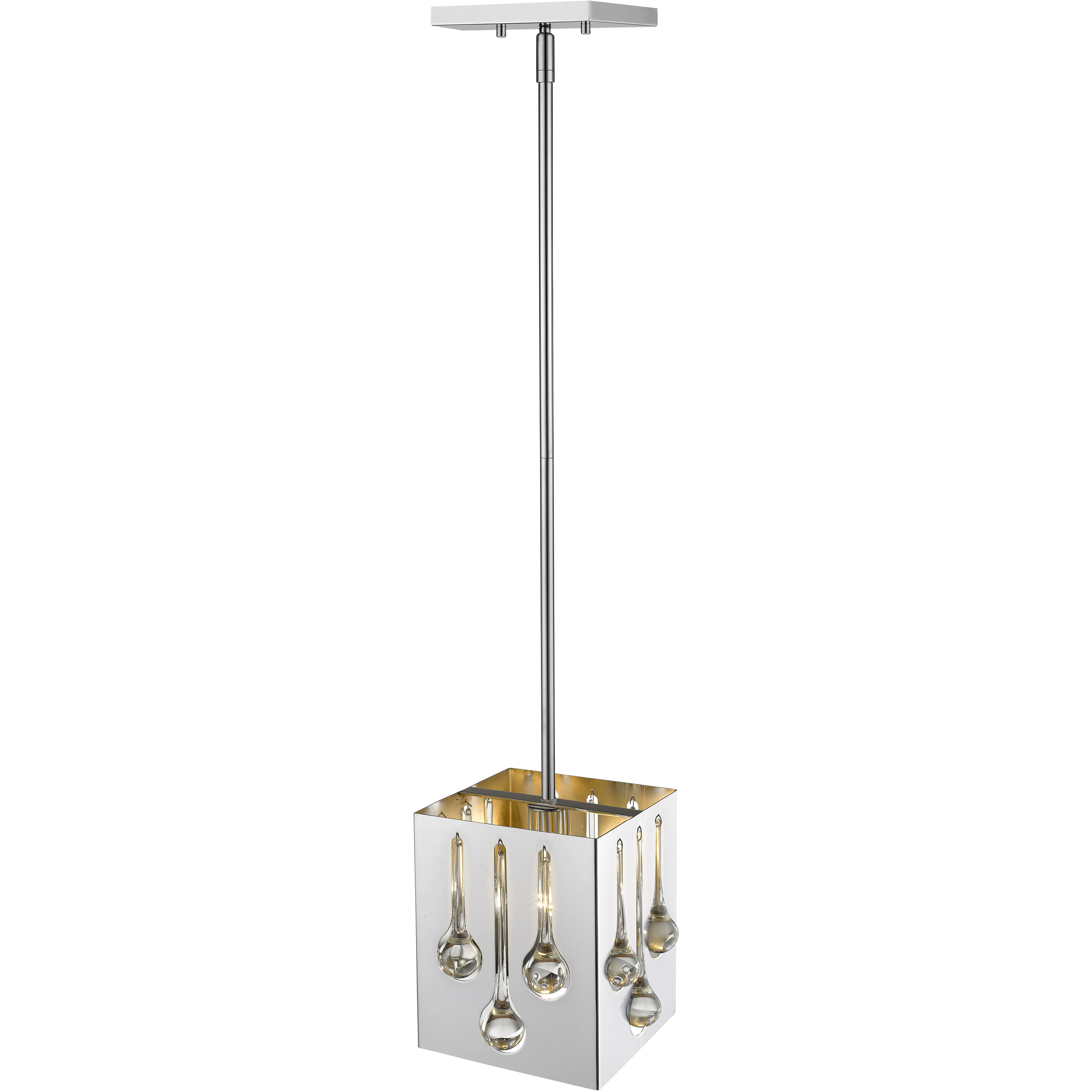 Oberon 1 Light 7 inch Chrome Pendant Ceiling Light