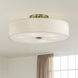 Monroe 6 Light 30 inch Antique Brass Semi Flush Mount Ceiling Light, Extra Large