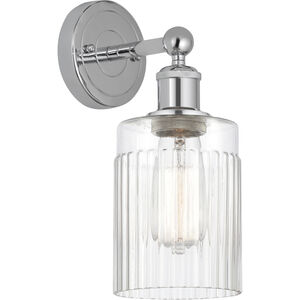 Edison Hadley 1 Light 5 inch Polished Chrome Sconce Wall Light in Clear Glass