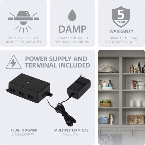 Mini Puck 6 Light 24 Black Puck Lighting Ceiling Light, 6 Pack