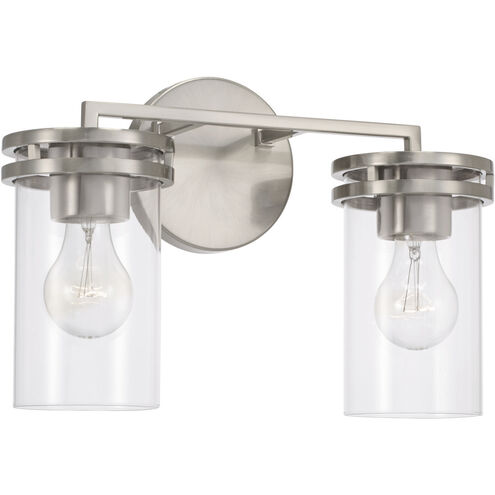 Fuller 2 Light 14.25 inch Brushed Nickel Vanity Light Wall Light