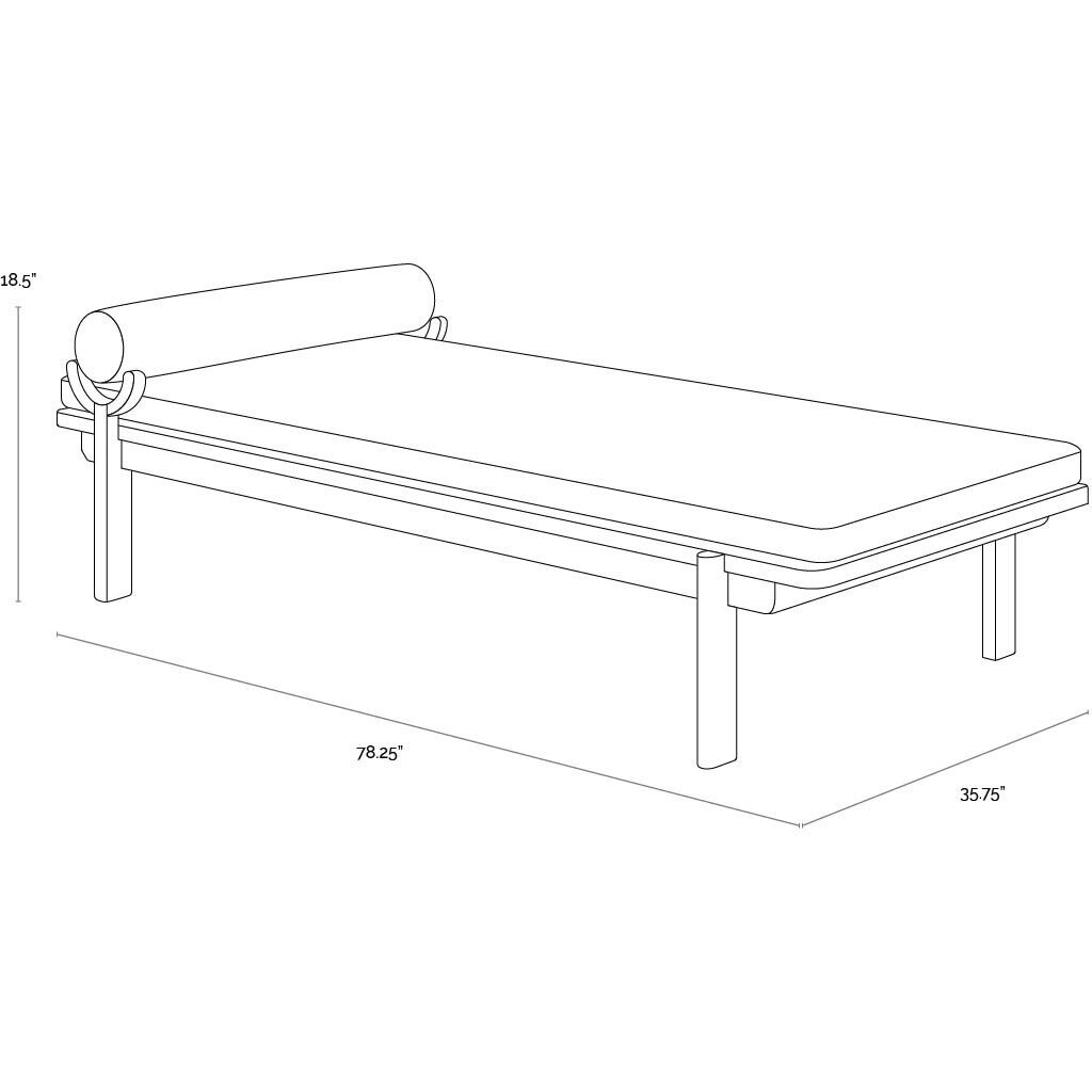 Bahari Charcoal / Gracebay Grey Outdoor Daybed