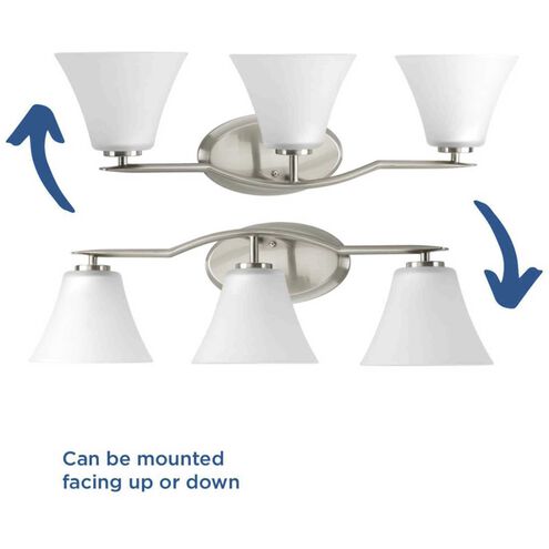 Bravo 3 Light 26.75 inch Brushed Nickel Bath Vanity Wall Light