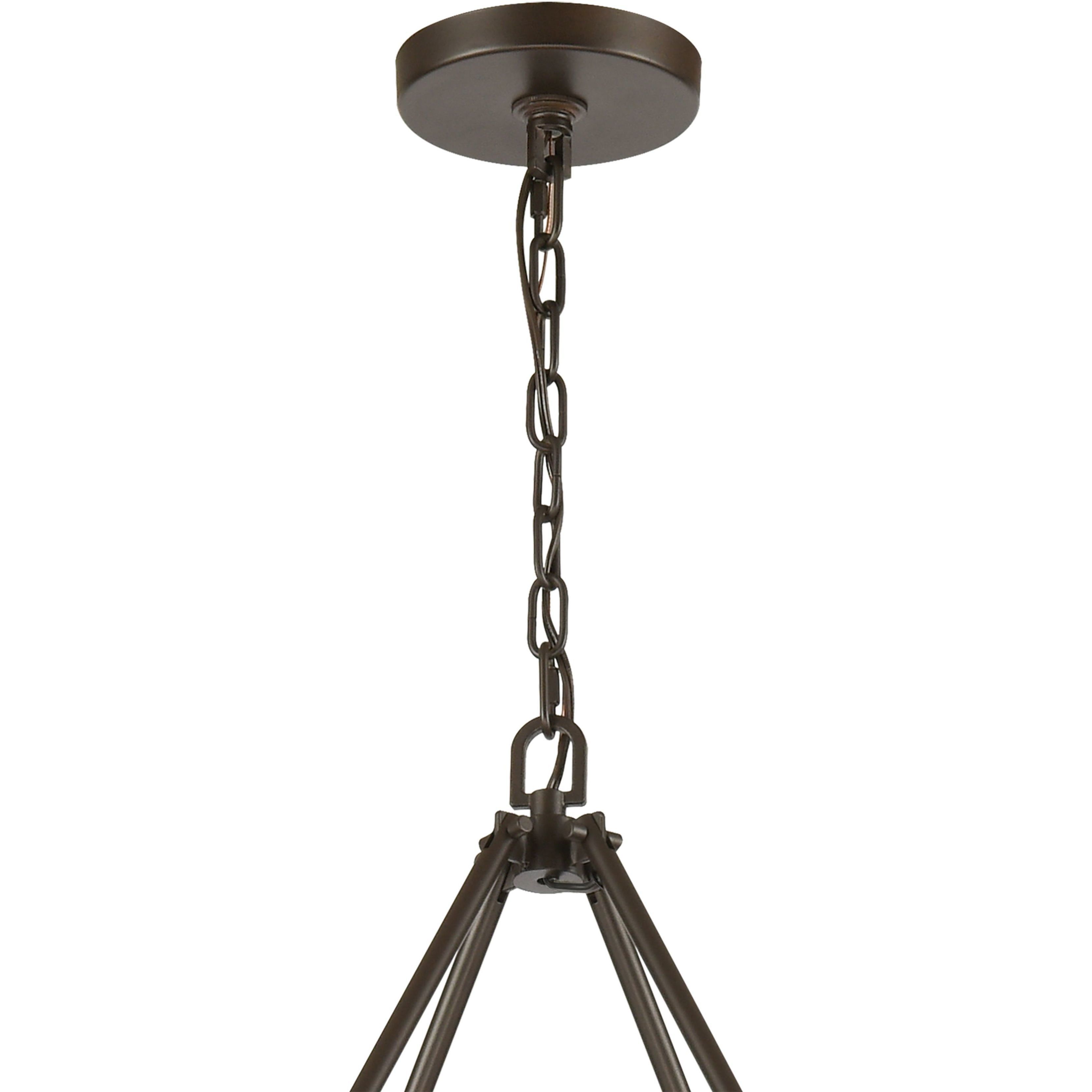 Transitions 8 Light 36 inch Oil Rubbed Bronze Chandelier Ceiling Light