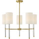 Anika 5 Light 28 inch Lacquered Brass Chandelier Ceiling Light