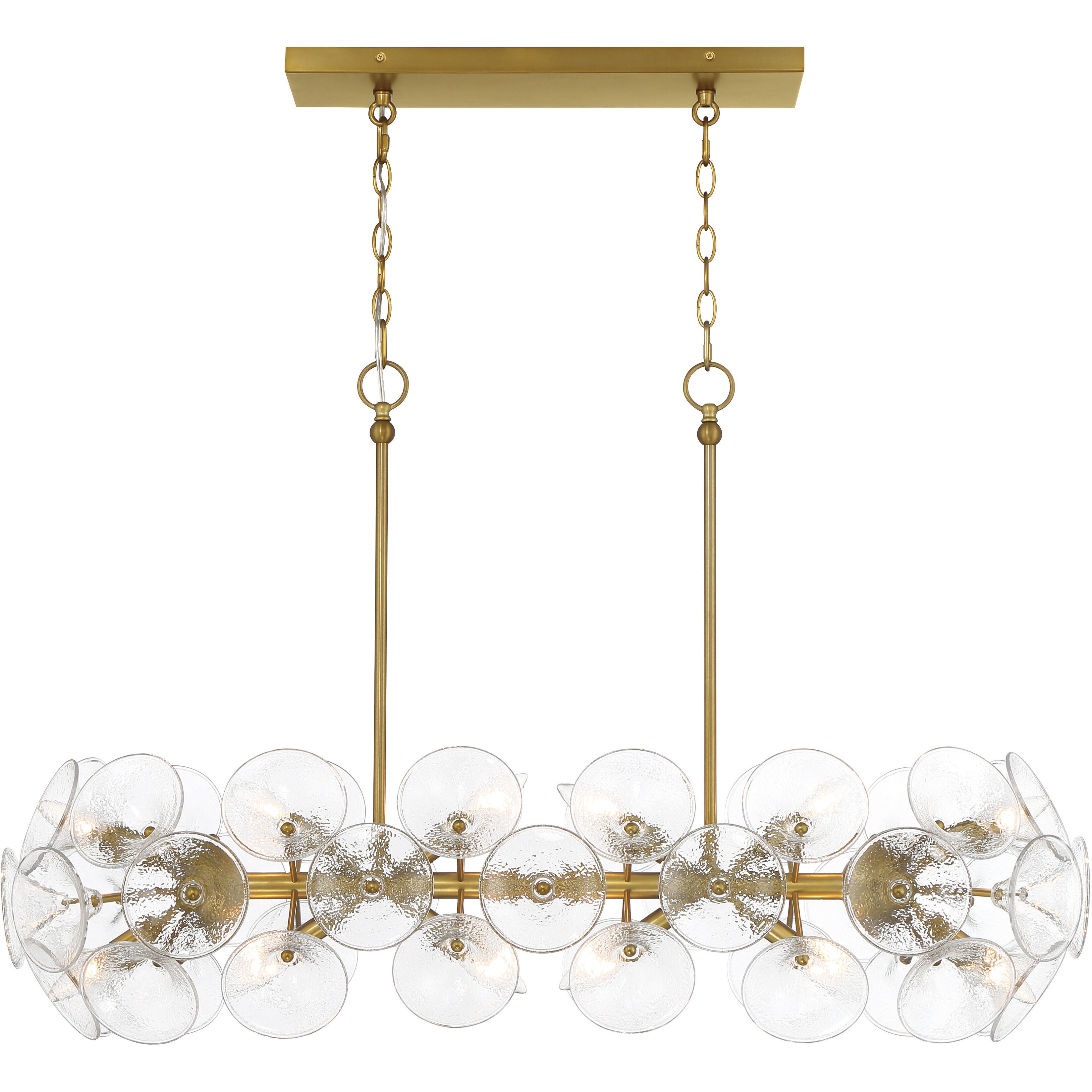 Winter 12 Light 39 inch Soft Brass Island Chandelier Ceiling Light