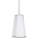 Matthew Frederick International 1 Light 16 inch Polished Nickel/Chantilly Lace Pendant Ceiling Light