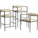 Barbana 33 inch Oxford White and Natural Iron Counter Stool