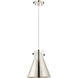 Newton Cone 1 Light 10 inch Polished Nickel Pendant Ceiling Light
