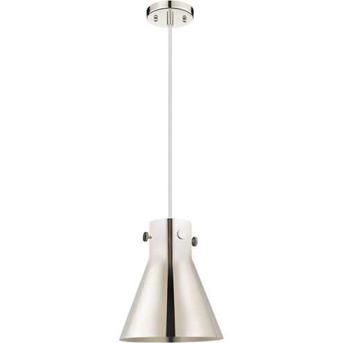 Newton Cone 1 Light 10 inch Polished Nickel Pendant Ceiling Light