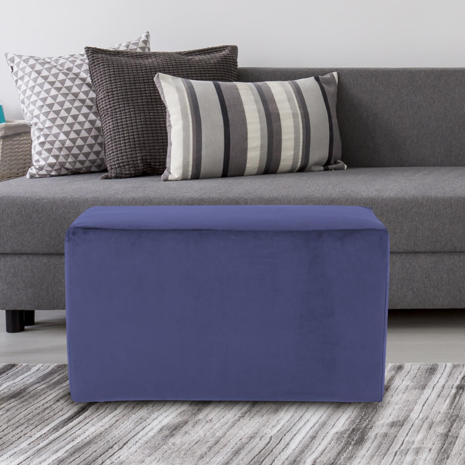 Bella 20 inch Bold Royal Blue Ottoman