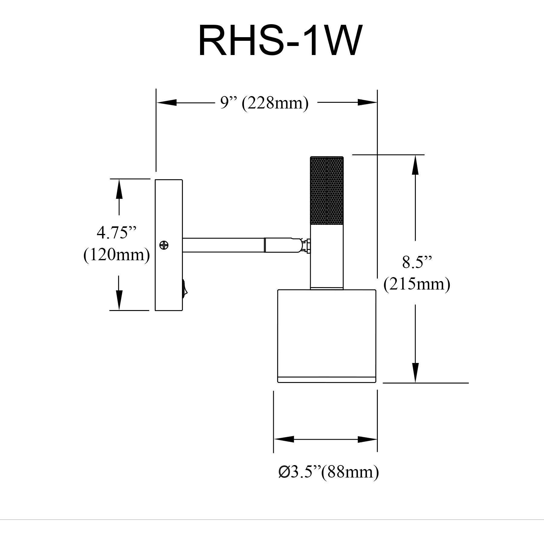 Rhoswen 1 Light 4.75 inch Matte Black Wallchiere Wall Light