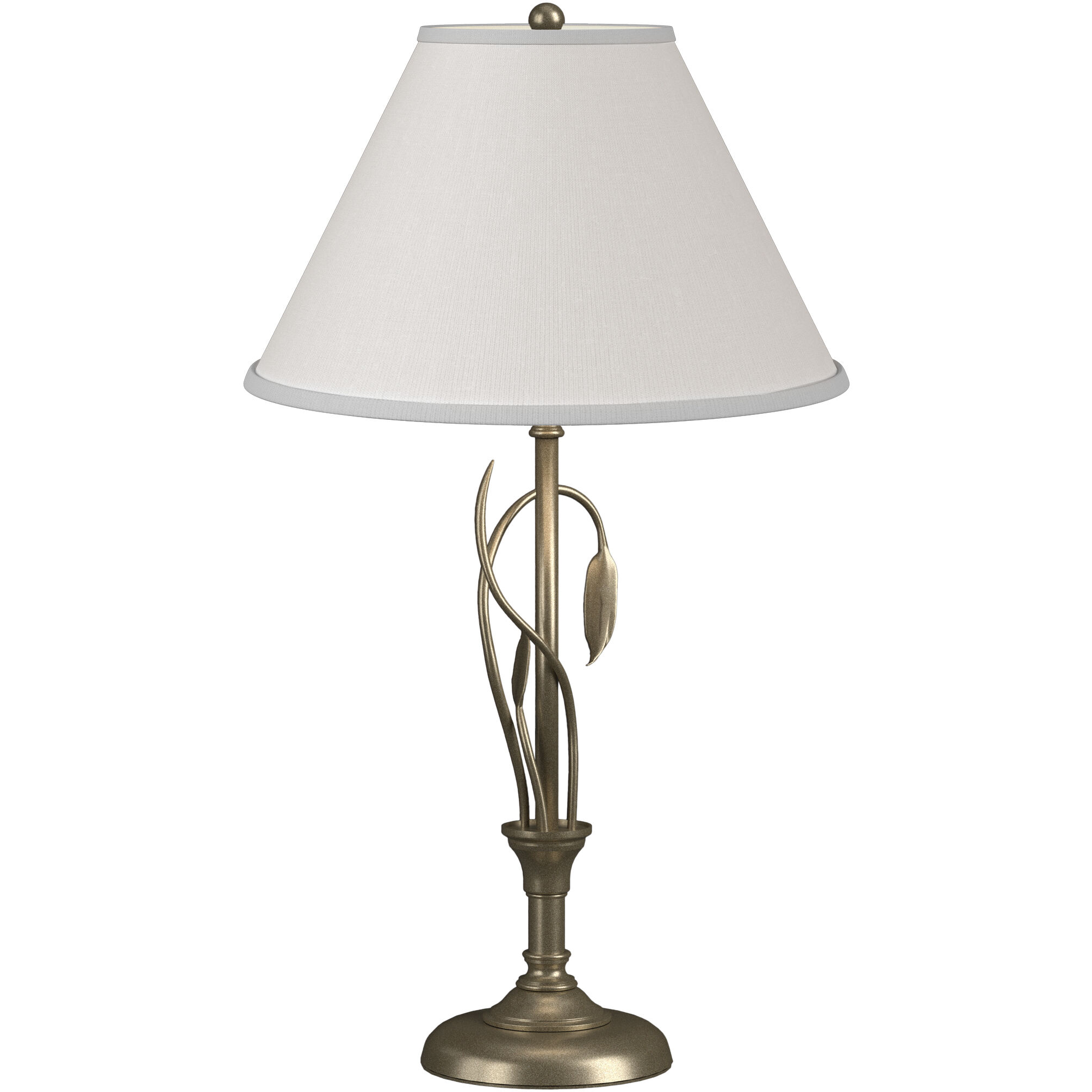 Forged Leaves and Vase 26.4 inch 150 watt Soft Gold Table Lamp Portable Light in Natural Anna