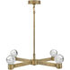 Lyric LED 32 inch Heritage Brass Chandelier Ceiling Light