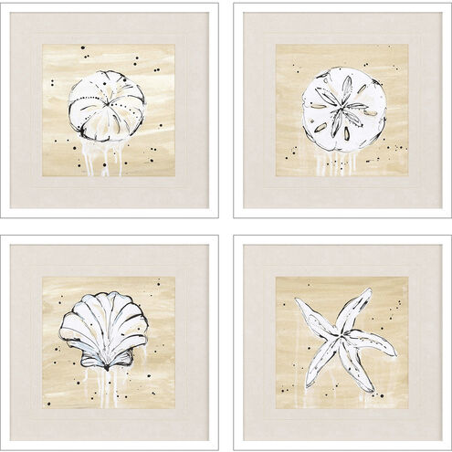 Waterside White and Beige and Black and Neutral Framed Art