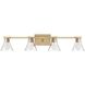Gilford 4 Light 33.5 inch Champagne Gold Vanity Light Wall Light