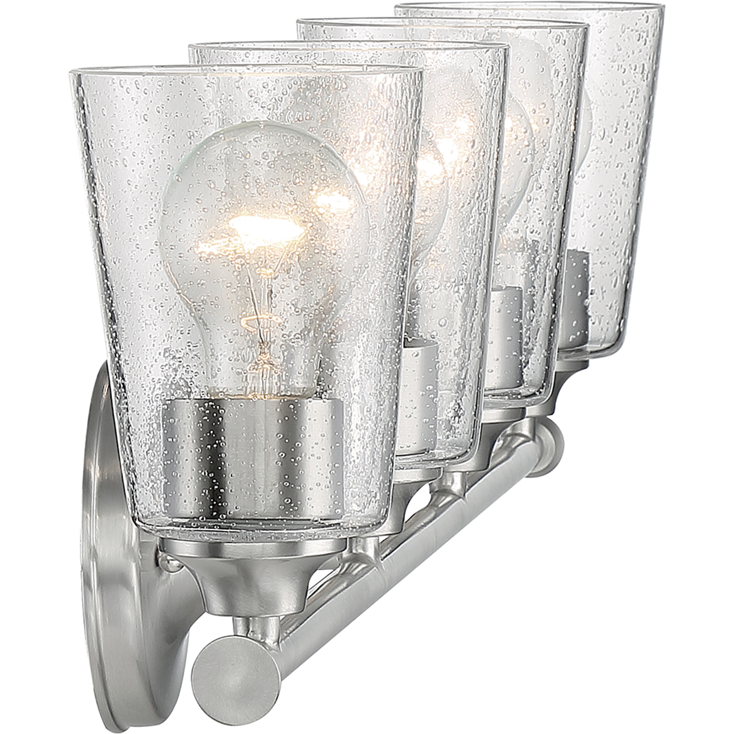 Bransel 4 Light 28 inch Brushed Nickel Vanity Light Wall Light