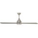 Streaming 60 inch Brushed Steel with Silver/American Walnut reversible blades Indoor/Outdoor Smart Ceiling Fan