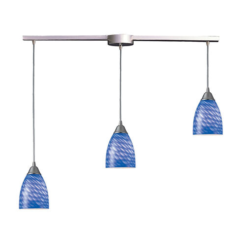 Key West 3 Light 36 inch Satin Nickel Mini Pendant Ceiling Light