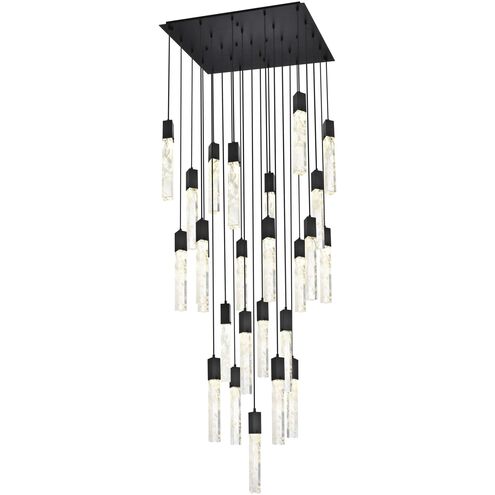 Aurora 25 Light 36 inch Black Chandelier Ceiling Light