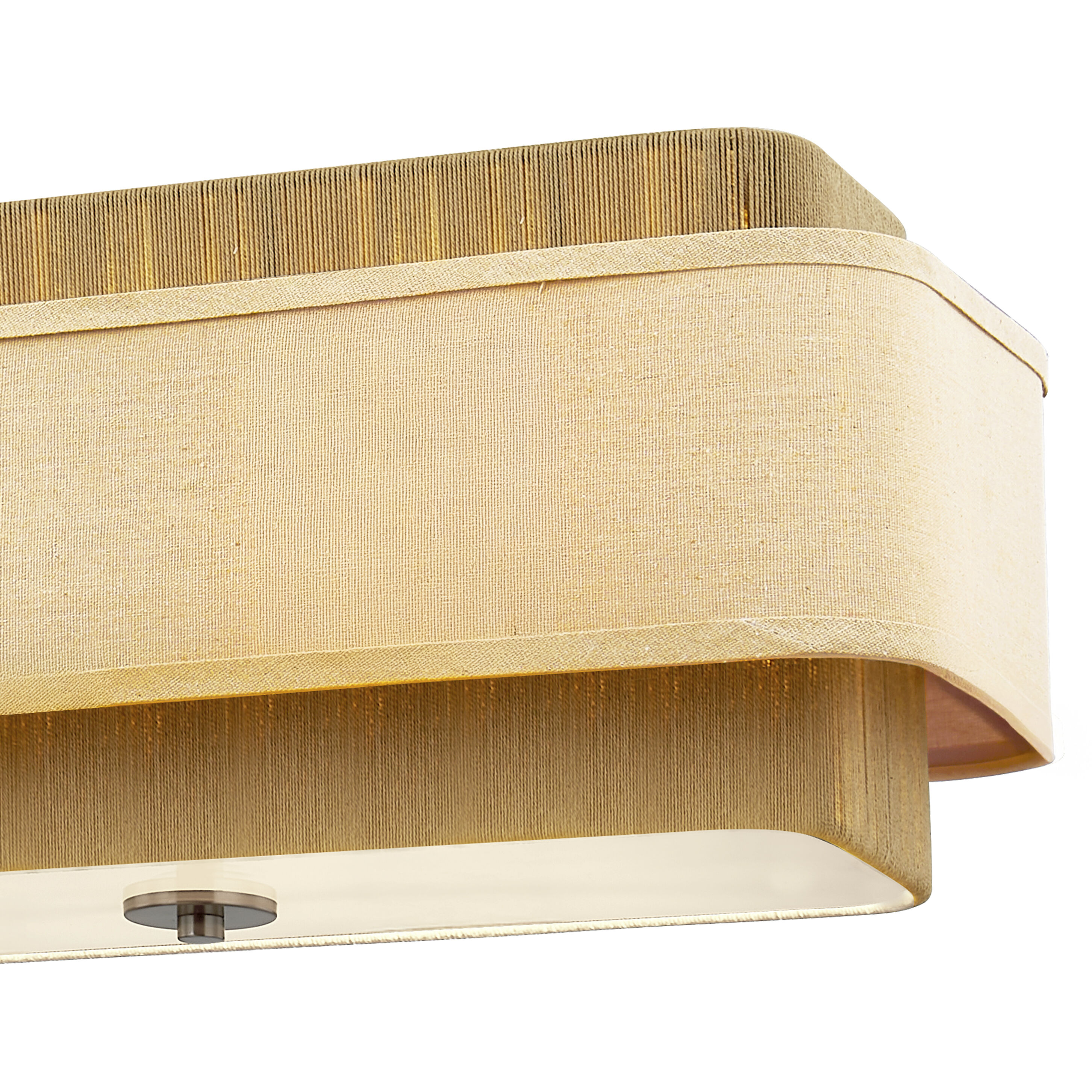 Textile Collection - Narberth Family 5 Light 44 inch Brushed Brass Pendant Ceiling Light, EVOLV