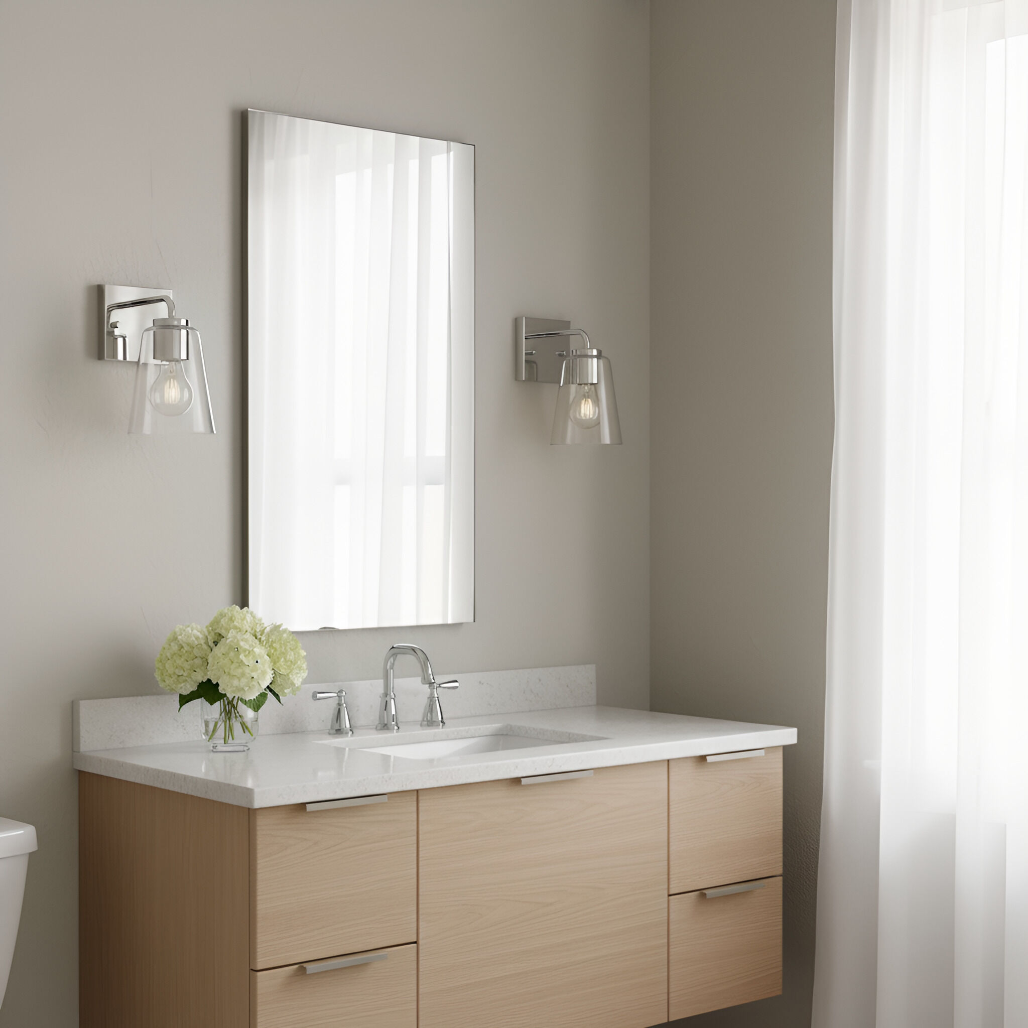 Miles 1 Light 4.5 inch Chrome Vanity Light Wall Light, Small