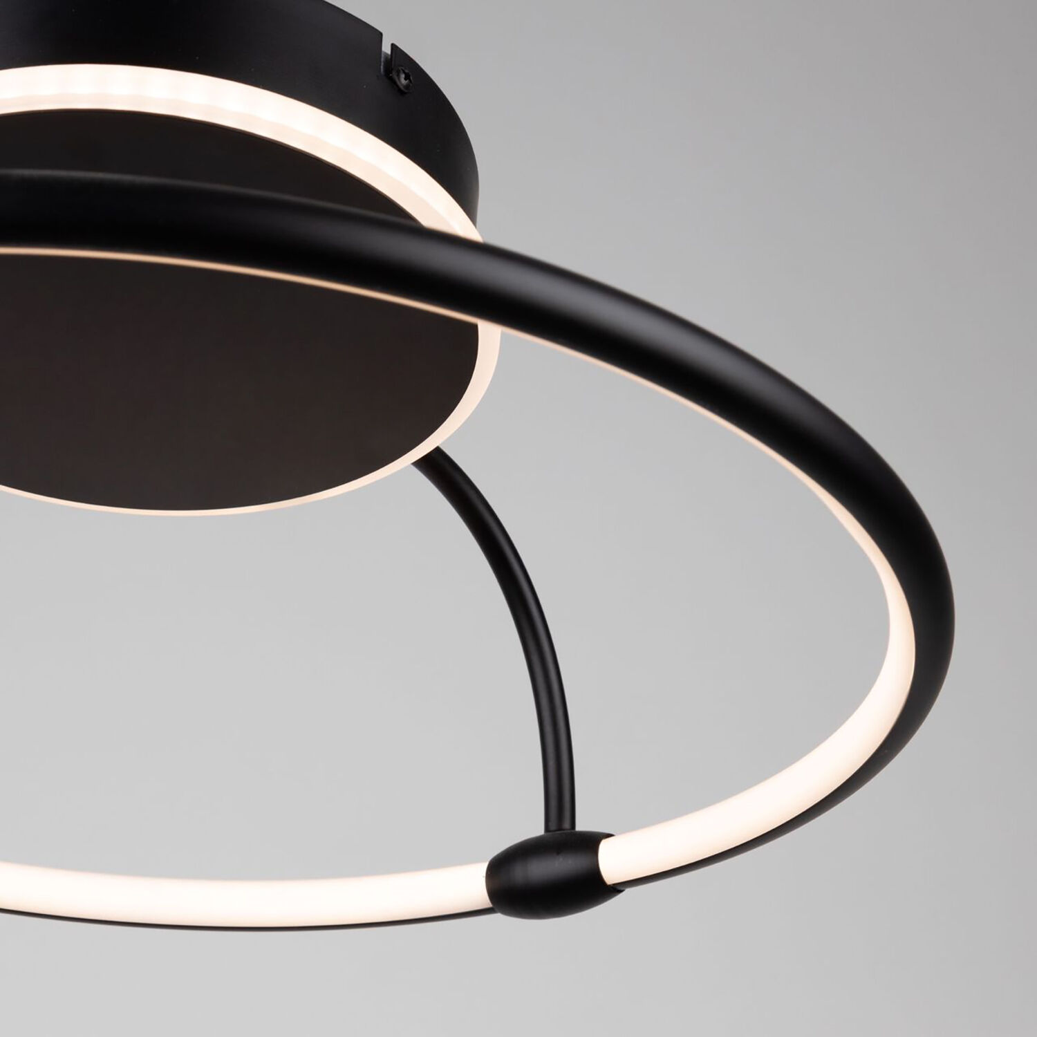 Halo LED 16 inch Black Semi-Flush Mount Ceiling Light