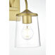 Avani 1 Light 5 inch Brass Bath Sconce Wall Light