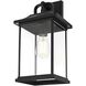 Saul 1 Light 16 inch Black Outdoor Wall Sconce