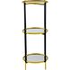 Hannes 39.4 X 16.1 X 16.1 inch Black/Gold Shelf