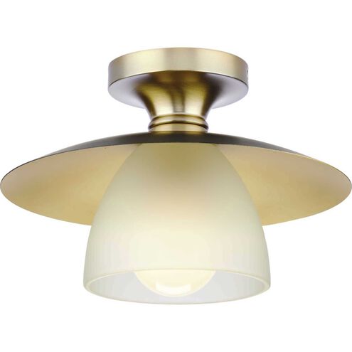 Trimble 1 Light 12 inch Brushed Bronze Semi-Flush Mount Ceiling Light, Design Series