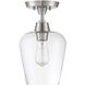 Octave 1 Light 8 inch Satin Nickel Semi-Flush Ceiling Light, Essentials