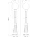 Laurent 1 Light 109.75 inch Black Outdoor Post Mounted Fixture