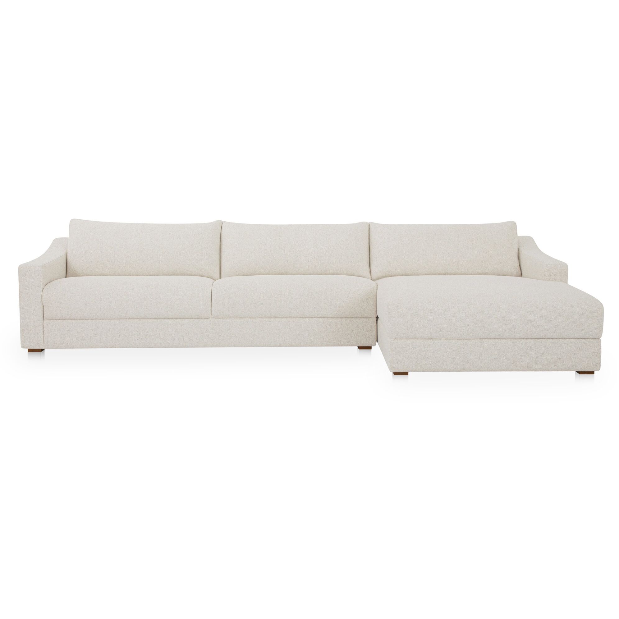 Farrow FO Flecked Oat Modular Sectional in Right, White, Right