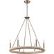 Cabana 6 Light 28 inch Lacquered Gold Chandelier Ceiling Light
