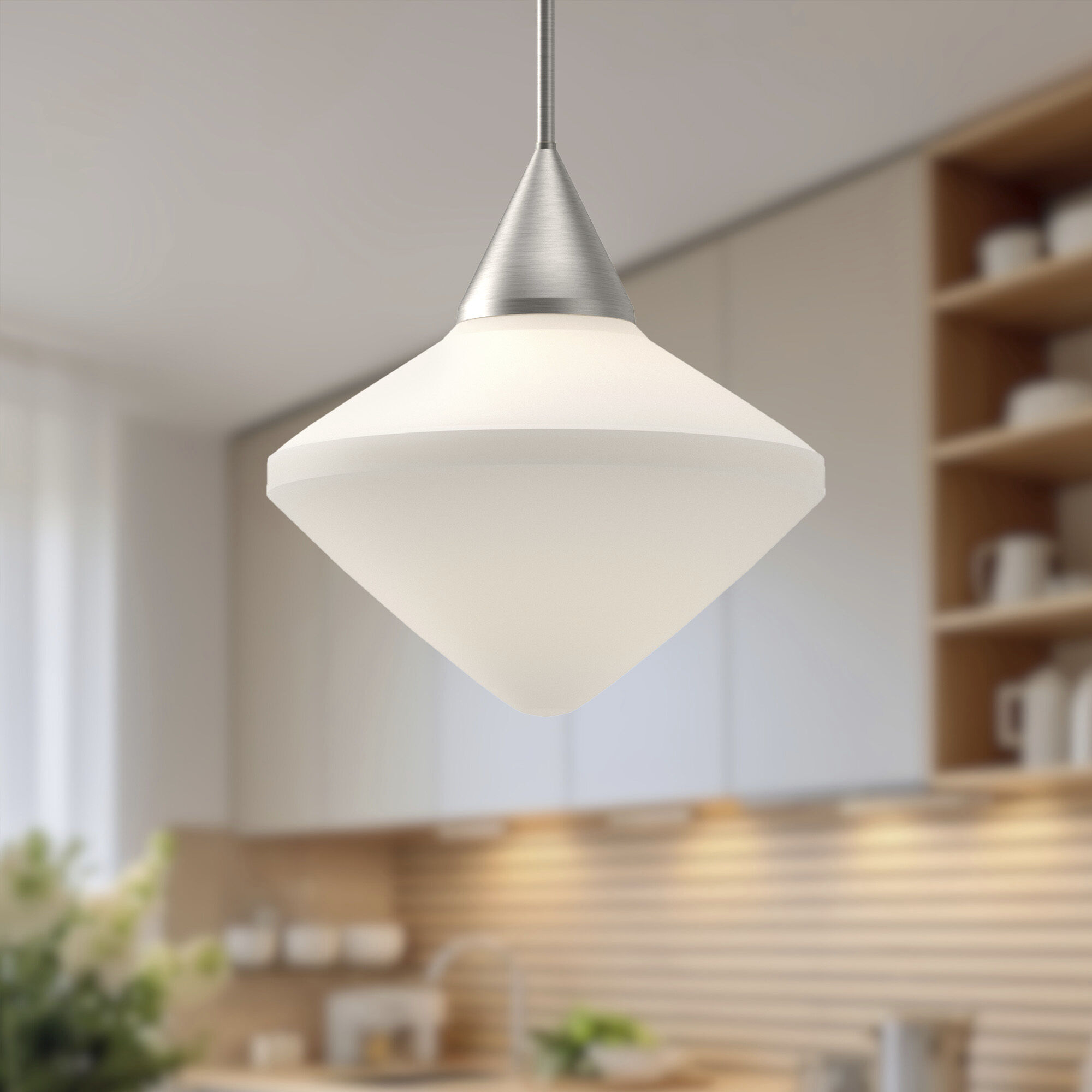 Alora Mood Nora Pendant Ceiling Light in Brushed Nickel