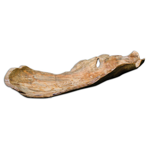 Teak 26.75 X 4.75 inch Leaf Bowl