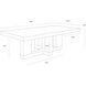 Greco 94.5 X 47.25 inch Gauntlet Grey Dining Table