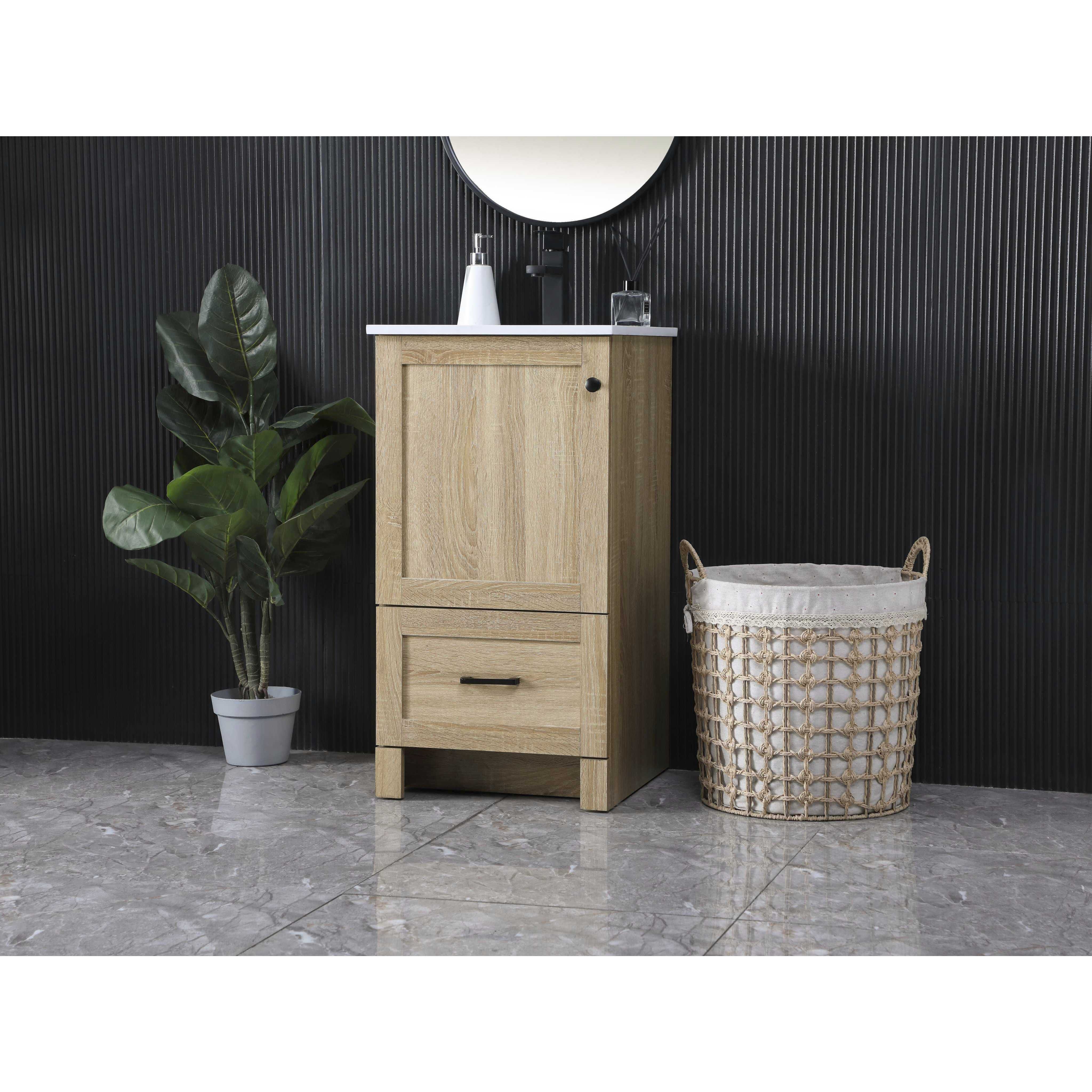 Soma 18 X 34 inch Mango Wood Bathroom Vanity Cabinet