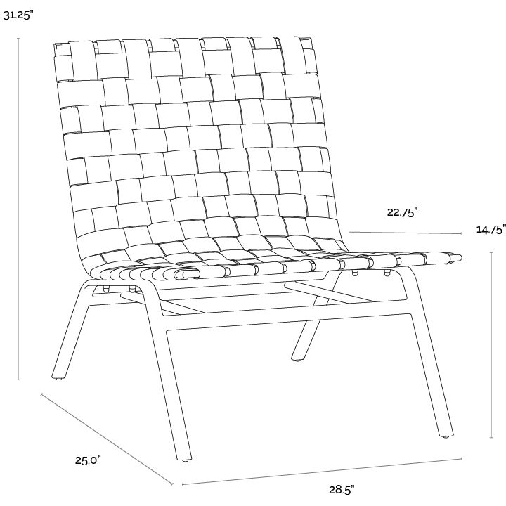 Omari Suede Light Tan Leather Lounge Chair