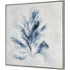 Blue Seagrass White with Blue and Champagne Gold Framed Wall Art, II