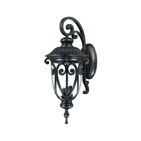 Naples 3 Light 28 inch Marbleized Mahogany Exterior Wall Mount