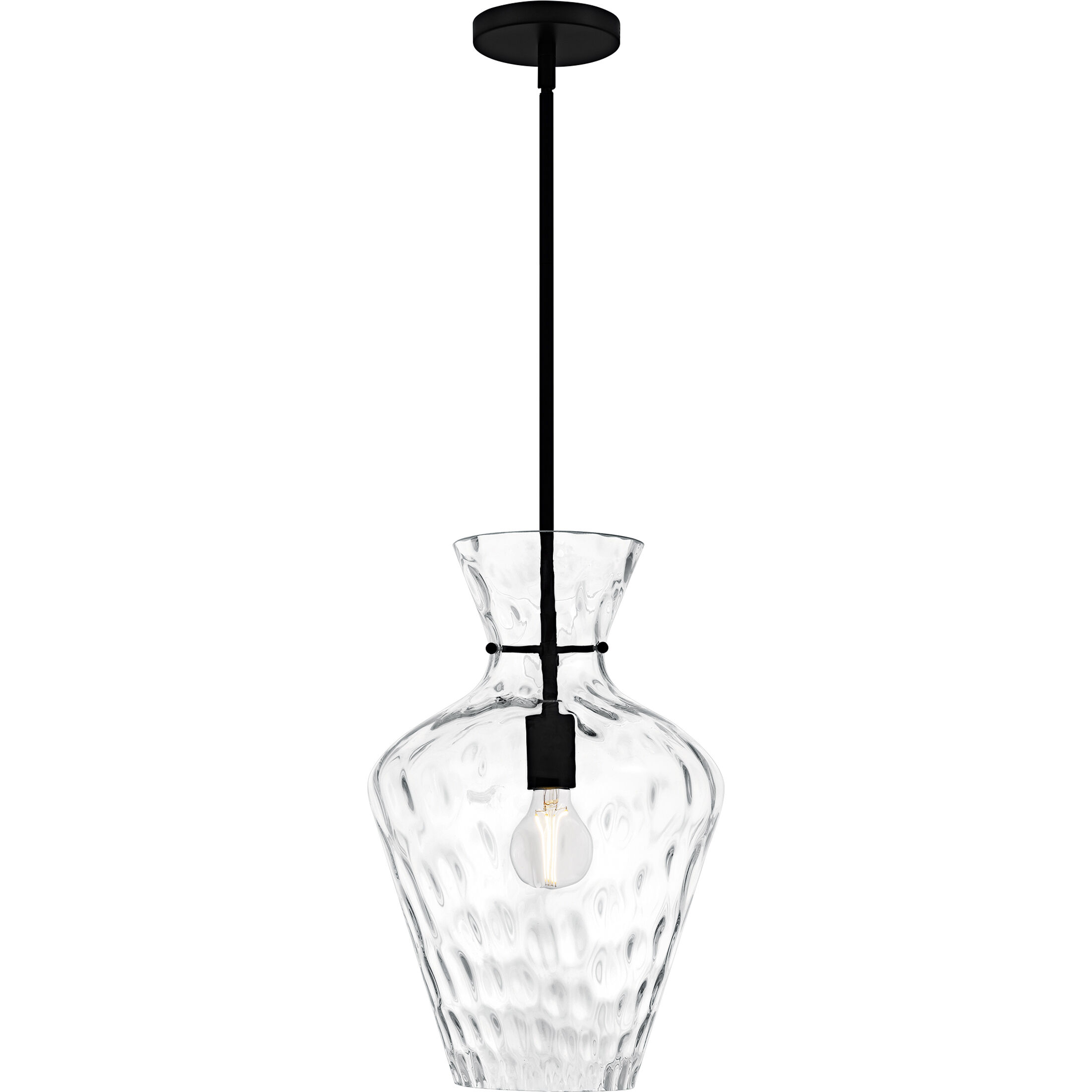 Hollis 1 Light 12 inch Matte Black Pendant Ceiling Light
