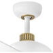 Alba 56 inch Matte White with Heritage Brass with Matte White Blades Smart Fan