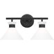 Drew & Jonathan Belcarra 2 Light 17.25 inch Midnight Black Wall Bath Fixture Wall Light