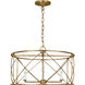 C&M by Chapman & Myers Beatrix 4 Light 22 inch Antique Gild Lantern Pendant Ceiling Light